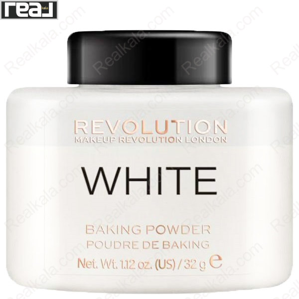 پودر تثبیت کننده (پودر بیک) رولوشن مدل وایت Revolution Baking Powder White 32g