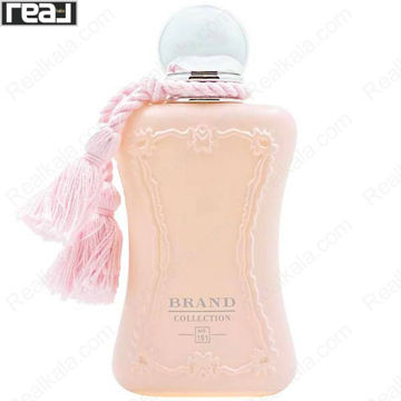 ادکلن برند کالکشن کد 151 دلینا زنانه با طراحی شیشه صورتی روشن و درپوش نقره‌ای