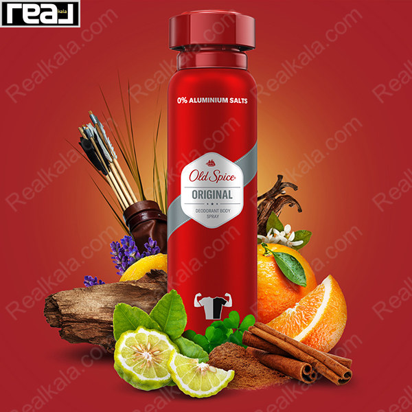 ترکیب رایحه مرکبات، چوب و دارچین در اسپری الد اسپایس Original