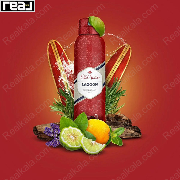 تصویر  اسپری دئودورانت بدن الد اسپایس مدل لاگون Old Spice Lagoon Spray Deodorant 150ml