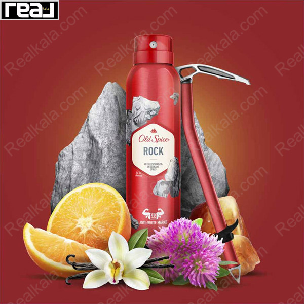 تصویر  اسپری دئودورانت بدن الد اسپایس مدل راک Old Spice Rock Spray Deodorant 150ml