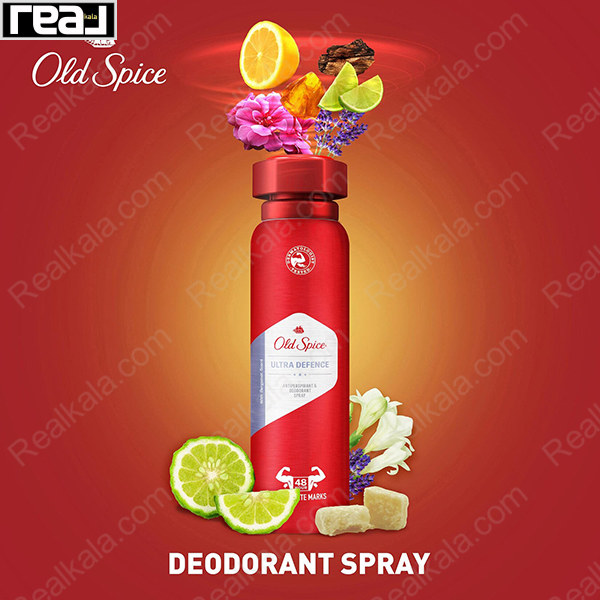 تصویر  اسپری دئودورانت بدن الد اسپایس مدل اولترا دفنس Old Spice Ultra Defence Spray Deodorant 150ml