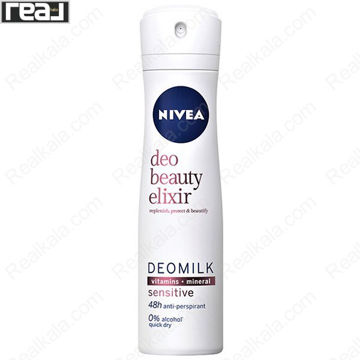 تصویر  اسپری زنانه نیوا مدل دئو بیوتی الکسیر سنسیتیو Nivea Deo Beauty Elixir Sensitive Spray 150ml