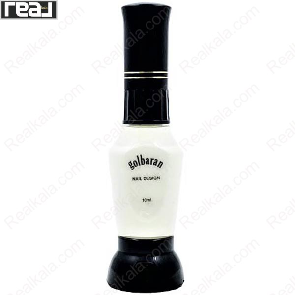 لاک طراحی ناخن گلباران رنگ سفید