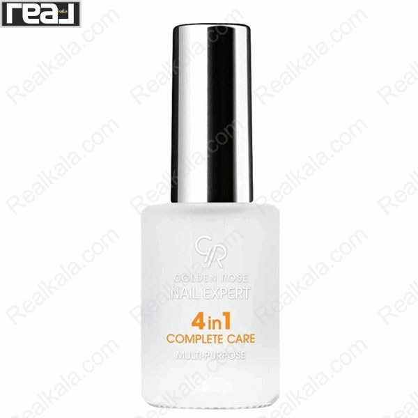 شیشه لاک تقویت کننده و براق کننده ناخن نیل اکسپرت 4 در 1 گلدن رز 11ml