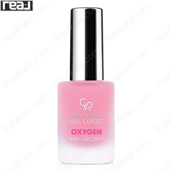 شیشه تقویت کننده و تسریع رشد ناخن اکسیژن نیل گروت حاوی ویتامین A C E گلدن رز 11ml
