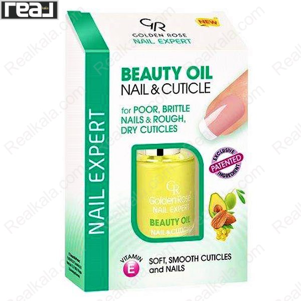 روغن تقویت کننده و نرم کننده ناخن و کوتیکول بیوتی اویل گلدن رز نیل اکسپرت 11ml همراه با جعبه محصول