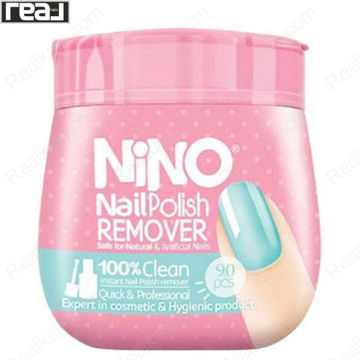 تصویر  پد لاک پاک کن نینو بسته 90 عددی Nino Nail Polish Remover
