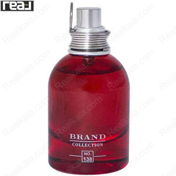 ادکلن برند کالکشن کد 138 کاشارل آمور آمور زنانه با شیشه قرمز شفاف و طراحی رمانتیک