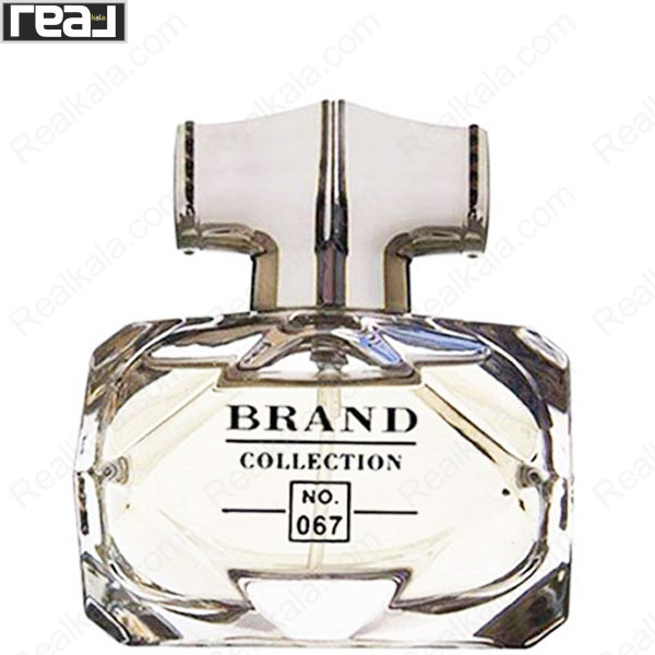 ادکلن برند کالکشن کد 067 گوچی بامبو زنانه با شیشه شفاف الماسی و درب نقره‌ای بامبو‌مانند