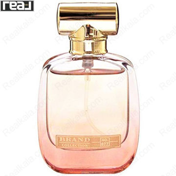 ادکلن برند کالکشن کد 077 له اکستاز کارس د رزز زنانه با طراحی شیشه شفاف‑صورتی و درپوش طلایی