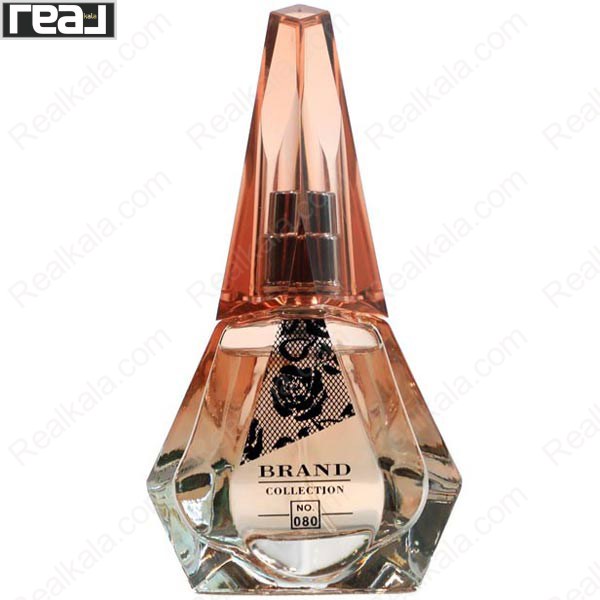 ادکلن برند کالکشن کد 080 جیوانچی آنژو دمون 10 یرز زنانه با طراحی شیشه چندوجهی و درپوش مخروطی صورتی