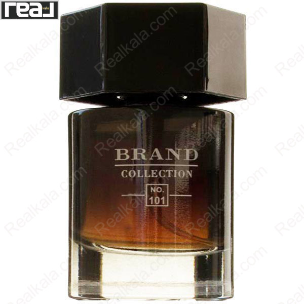 ادکلن برند کالکشن کد 101 لانویت د الهوم مردانه با طراحی شیشه استوانه‌ای و درپوش شش‌ضلعی مشکی