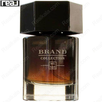 ادکلن برند کالکشن کد 101 لانویت د الهوم مردانه با طراحی شیشه استوانه‌ای و درپوش شش‌ضلعی مشکی
