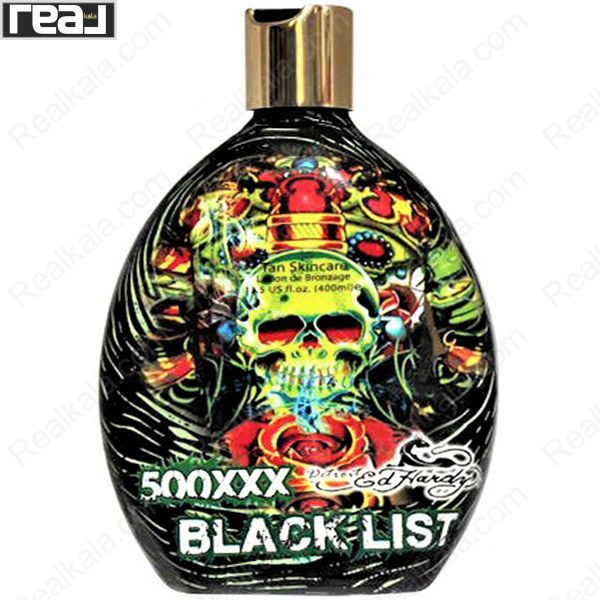 لوسیون سولار Ed Hardy مدل Blacklist 500XXX با طرح جمجمه