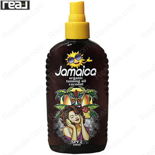 روغن برنزه کننده جامائیکا حاوی عصاره نارگیل Jamaica Organic Tanning Oil Coconut 200ml