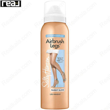 اسپری آرایش پا سالی هنسن مدل Airbrush Legs شماره 00 رنگ Fairest Glow با فرمول مقاوم در برابر آب
