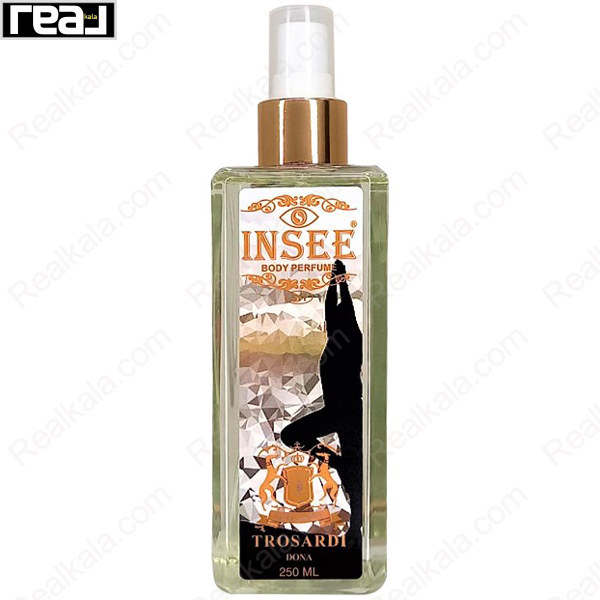 بطری بادی اسپلش اینسی Trussardi Donna با مایع سبز ملایم، اسپری پمپی و حجم 250 میل