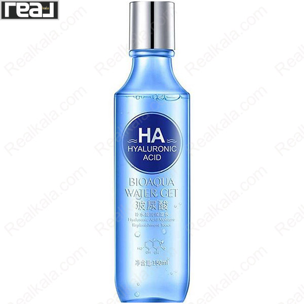تونر هیالورونیک اسید بیوآکوا مدل Water Get با حجم 150 میل و طراحی آبی