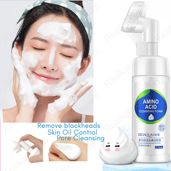 فوم شوینده صورت BIOAQUA Amino Acid Cleansing Foam برای کنترل چربی و پاکسازی منافذ