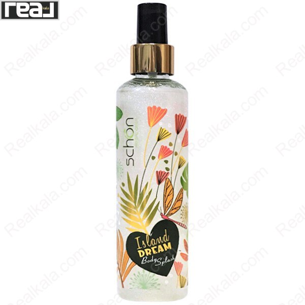 بطری بادی اسپلش اکلیلی Schon Island Dream با طراحی گل‌دار و حجم 220 میل
