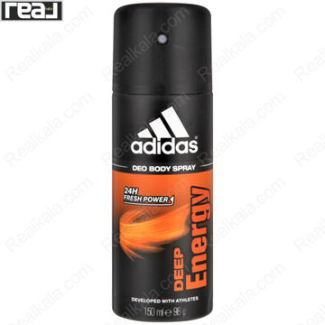 تصویر  اسپری مردانه آدیداس مدل دیپ انرژی Adidas Deep Energy Deodorant Spray For Men