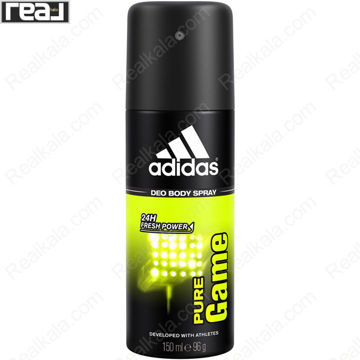 تصویر  اسپری مردانه آدیداس مدل پیور گیم Adidas Pure Game Deodorant Spray For Men