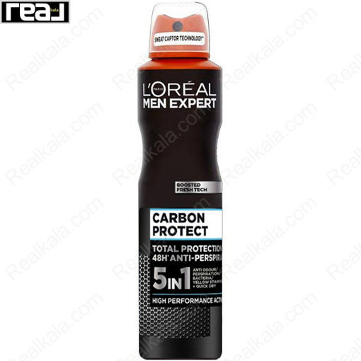 اسپری ضد تعریق لورال کربن پروتکت Loreal Carbon Protect 5 IN 1 Anti Perspirant Spray