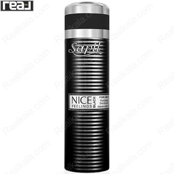 اسپری خوشبو کننده بدن مردانه ساپیل مدل Nice Feelings Black حجم 200 میل