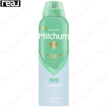 تصویر  اسپری زنانه میچام مدل آنسکنتد Mitchum Deodorant Spray Unscented 200ml