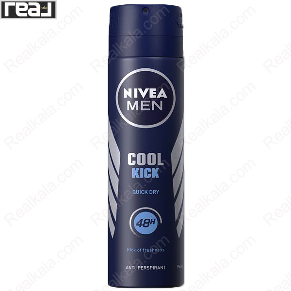 تصویر  اسپری مردانه نیوا مدل کول کیک Nivea Cool kick Spray 48h 150ml