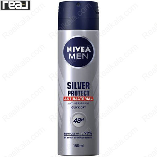 اسپری مردانه نیوا سیلور پروتکت آنتی باکتریال Nivea Silver Protect Antibacterial Spray 48h 150ml