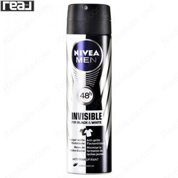 تصویر  اسپری مردانه نیوا اینویزبل فور بلک اند وایت Nivea Invisible For Black And White Spray 48h 150ml
