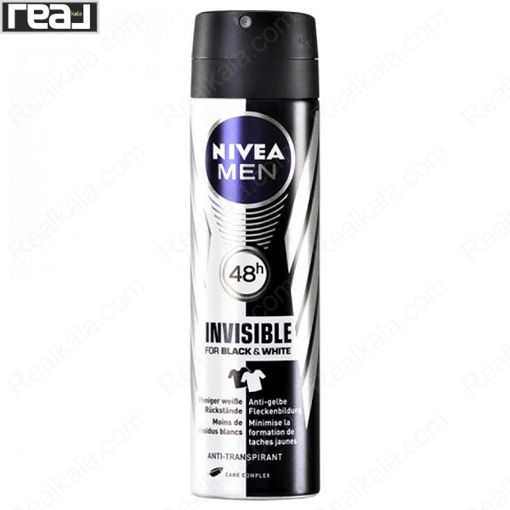 اسپری مردانه نیوا اینویزبل فور بلک اند وایت Nivea Invisible For Black And White Spray 48h 150ml