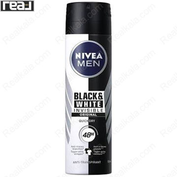 تصویر  اسپری مردانه نیوا بلک اند وایت اینویزیبل اورجینال Nivea Black & White Invisible Orginal Spray 48h 150ml