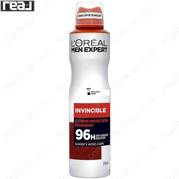 تصویر  اسپری ضد تعریق لورال اینوینسیبل 96 ساعته Loreal Invincible 96H Anti Perspirant Spray