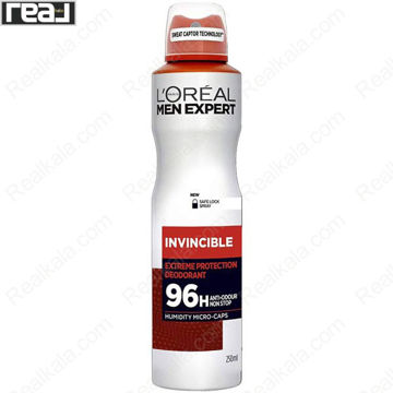 تصویر  اسپری ضد تعریق لورال اینوینسیبل 96 ساعته Loreal Invincible 96H Anti Perspirant Spray