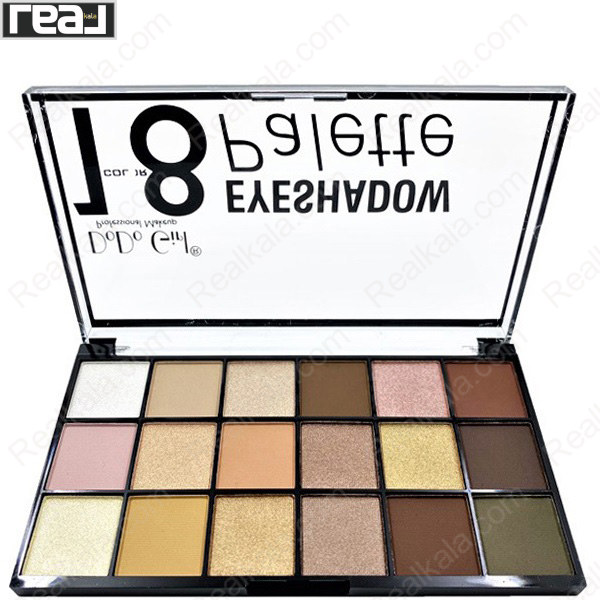 تصویر  پالت سایه چشم 18 رنگ دودو گرل شماره 01 DoDo Girl Eyeshadow Palette