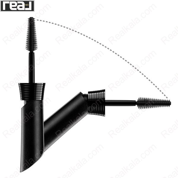 نمای برس قابل‌انعطاف ریمل لورال آنلیمیتد در دو حالت صاف و خم‌شده