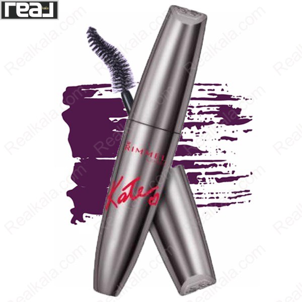 نمای کامل ریمل ریمل لندن مدل Kate Curve Mascara با طراحی متالیک و رنگ بنفش