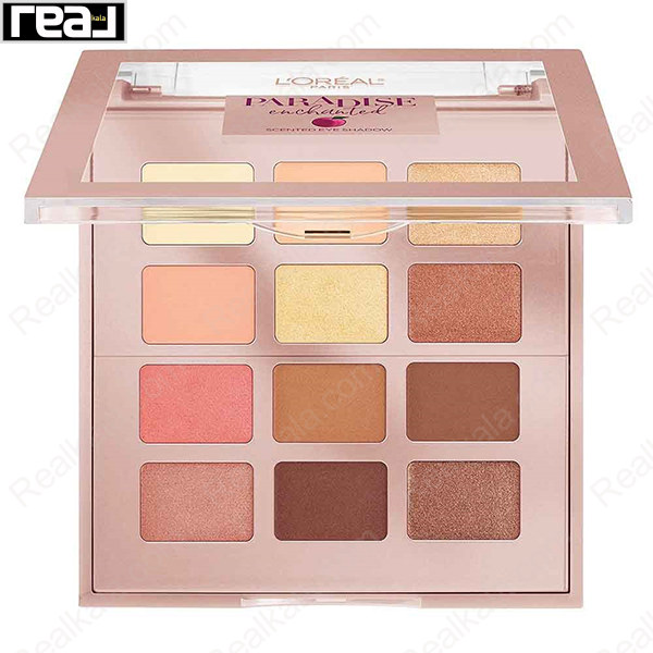 نمای جلوی پالت سایه چشم لورال Paradise با درب باز