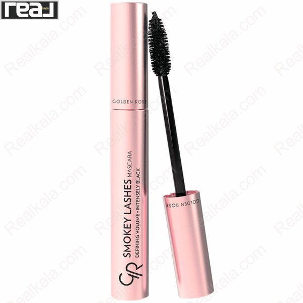 ریمل گلدن رز مدل Smokey Lashes با طراحی صورتی متالیک و برس کلاسیک