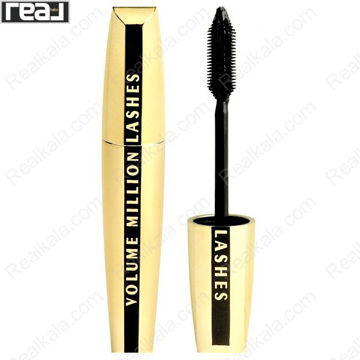 ریمل لورال مدل Volume Million Lashes Carbon Black با طراحی طلایی مشکی