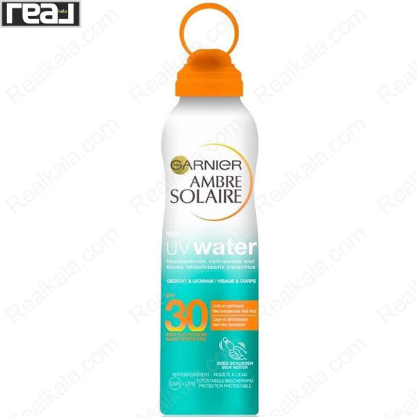 اسپری محافظت‌کننده گارنیر Ambre Solaire UV Water SPF 30 برای صورت و بدن، مقاوم در برابر آب
