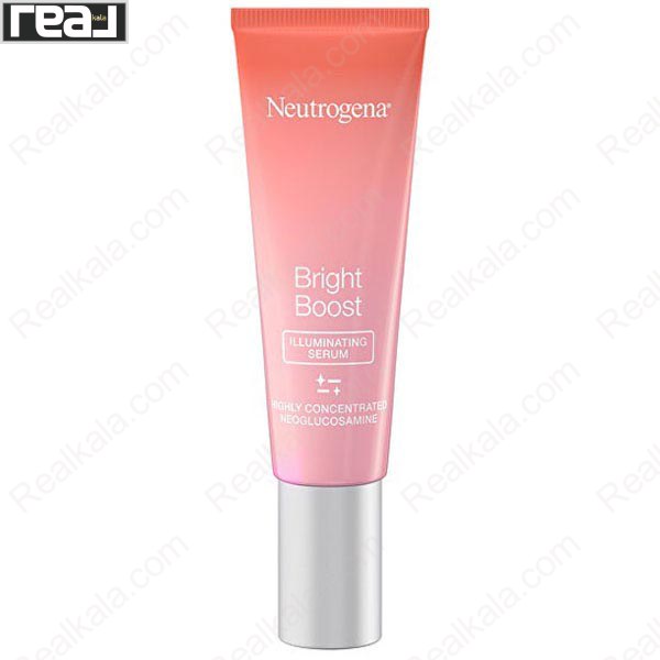 سرم روشن‌کننده نوتروژینا سری Bright Boost با Neoglucosamine غلیظ، ضد لک و شفاف‌کننده فوری پوست برای تمامی انواع پوست