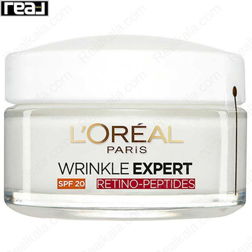 کرم ضد چروک لورال حاوی رتینول و ضد آفتاب LOreal Wrinkle Expert 45+ Retino Peptides SPF20