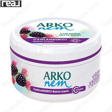 تصویر  کرم مرطوب کننده آرکو نم مدل ماست و شاتوت Arko Nem Moisturizing Cream Yogurt & Berry 150ml