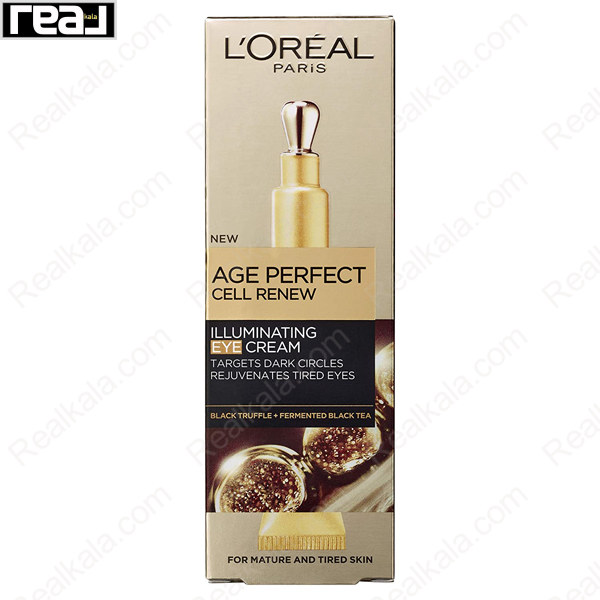 بسته بندی کرم دور چشم بازسازی کننده سلول‌های پوست لورال Age Perfect حجم 15 میل