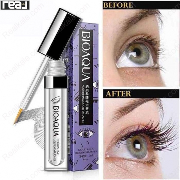 سرم تقویت مژه بیوآکوا مدل Nourishing Liquid Eyelashes با اپلیکاتور نازک برای مراقبت از مژه