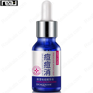 سرم ضد جای جوش BIOAQUA با قطره‌چکان و بسته‌بندی آبی